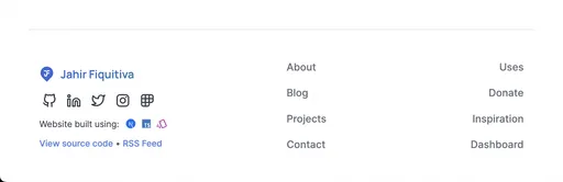 Previous website footer
design