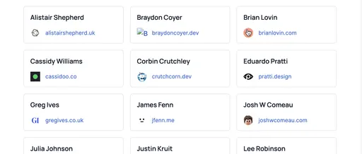 Previous website inspiration
grid