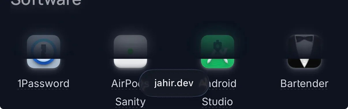 Screenshot of the transparent toolbar in Safari on iOS 26