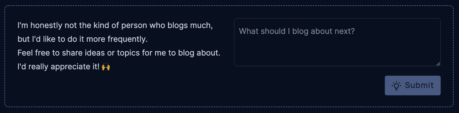 Blog footer now