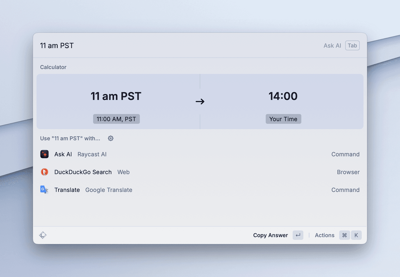 Calculate time in your timezone